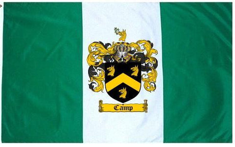 Camp family crest coat of arms flag