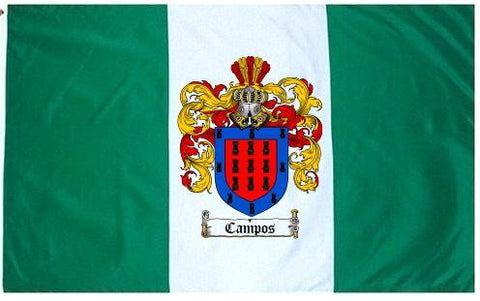 Campos family crest coat of arms flag