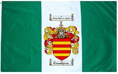 Camshron family crest coat of arms flag