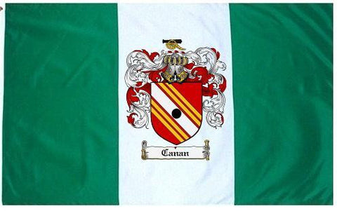 Canan family crest coat of arms flag