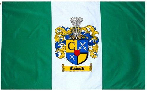 Canard family crest coat of arms flag