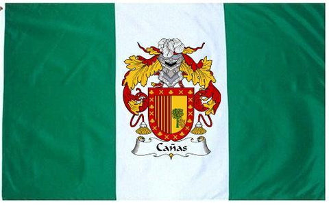 Canas family crest coat of arms flag