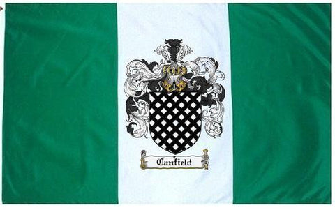 Canfield family crest coat of arms flag