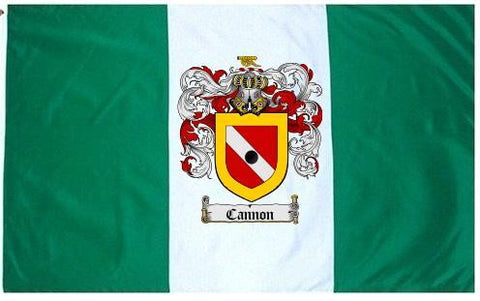 Cannon family crest coat of arms flag