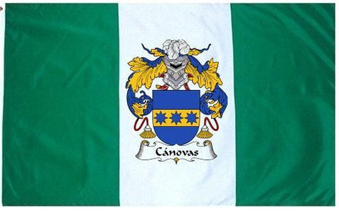 Canovas family crest coat of arms flag