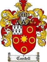 Cantell coat of arms family crest download