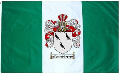 Canterberry family crest coat of arms flag