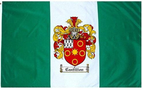 Cantillion family crest coat of arms flag