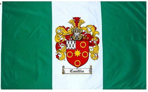 Cantlin family crest coat of arms flag