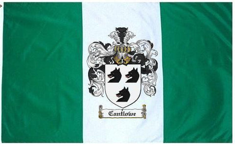 Cantlowe family crest coat of arms flag