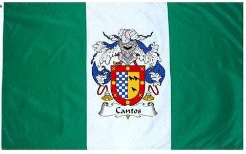 Cantos family crest coat of arms flag