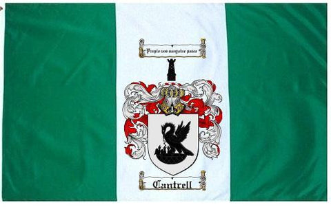 Cantrell family crest coat of arms flag