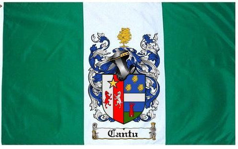 Cantu family crest coat of arms flag