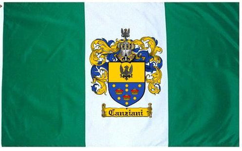 Canziani family crest coat of arms flag