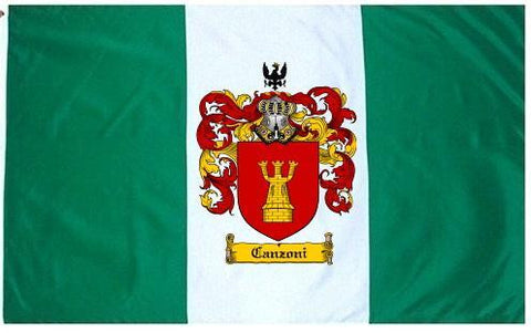 Canzoni family crest coat of arms flag