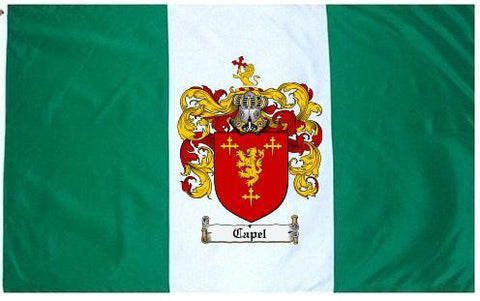 Capel family crest coat of arms flag