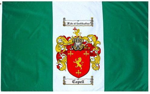 Capell family crest coat of arms flag