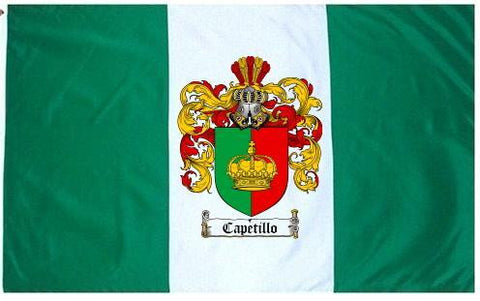 Capetillo family crest coat of arms flag