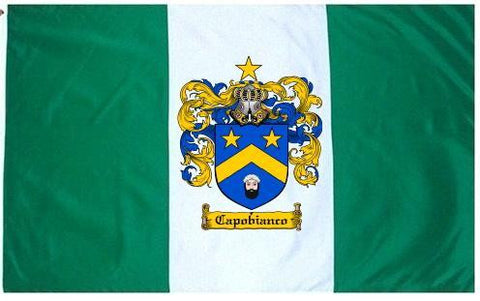 Capobianco family crest coat of arms flag