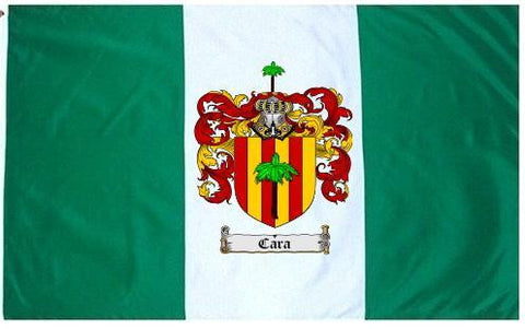 Cara family crest coat of arms flag