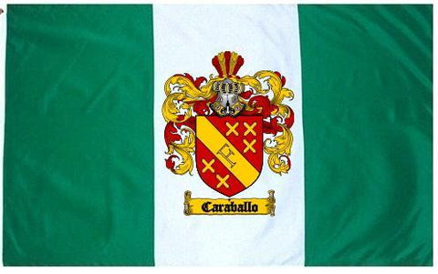 Caraballo family crest coat of arms flag