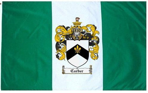 Carber family crest coat of arms flag
