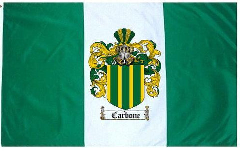 Carbone family crest coat of arms flag