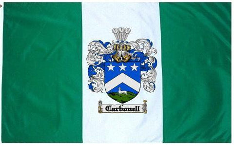 Carbonell family crest coat of arms flag