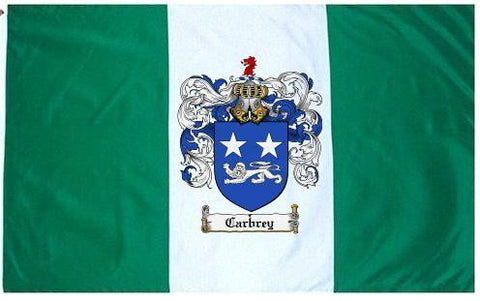 Carbrey family crest coat of arms flag