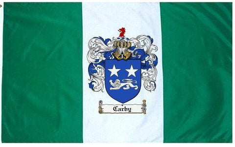 Carby family crest coat of arms flag