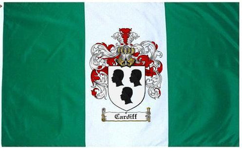 Cardiff family crest coat of arms flag