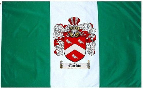 Cardin family crest coat of arms flag