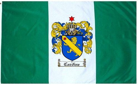 Cardine family crest coat of arms flag