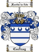Carfray coat of arms family crest download