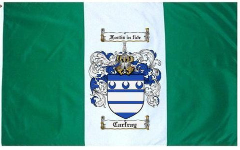 Carfray family crest coat of arms flag