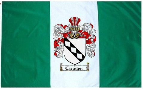 Carinton family crest coat of arms flag