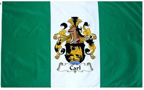 Carl family crest coat of arms flag