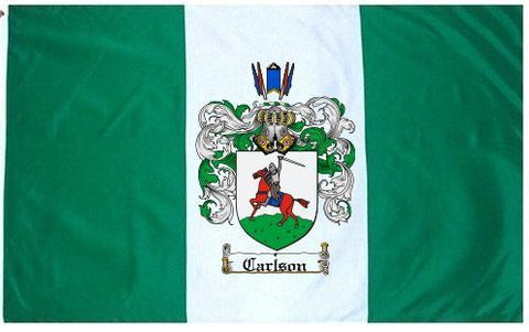 Carlsson family crest coat of arms flag