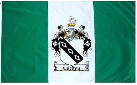 Carlton family crest coat of arms flag