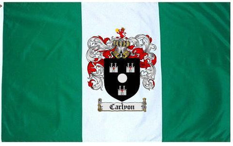 Carlyon family crest coat of arms flag