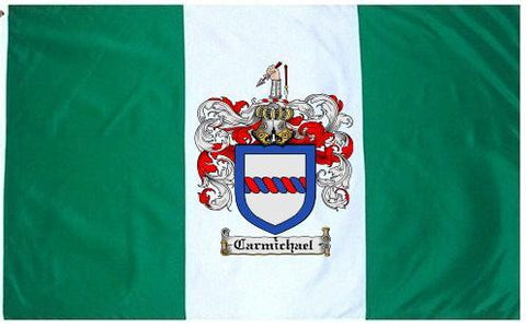 Carmichael family crest coat of arms flag