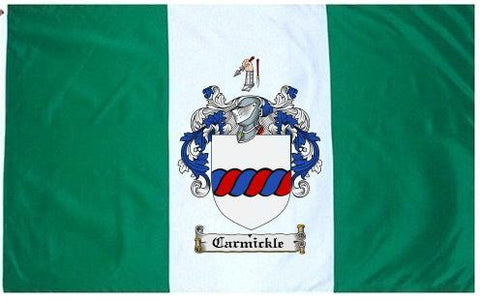Carmickle family crest coat of arms flag