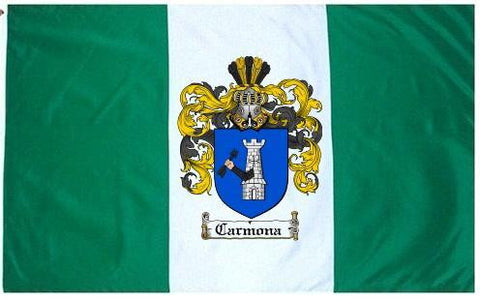 Carmona family crest coat of arms flag