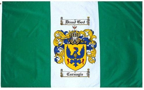 Carnagie family crest coat of arms flag