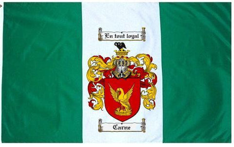 Carne family crest coat of arms flag