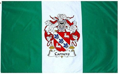 Carnero family crest coat of arms flag