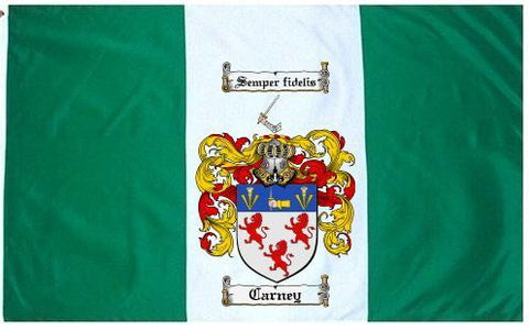 Carney family crest coat of arms flag