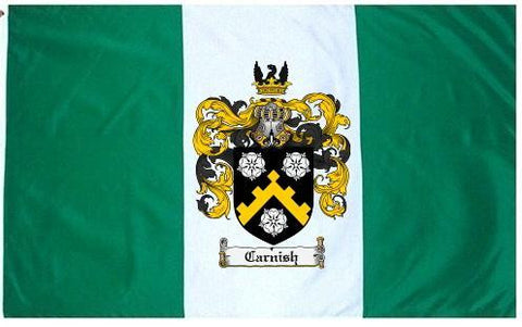 Carnish family crest coat of arms flag