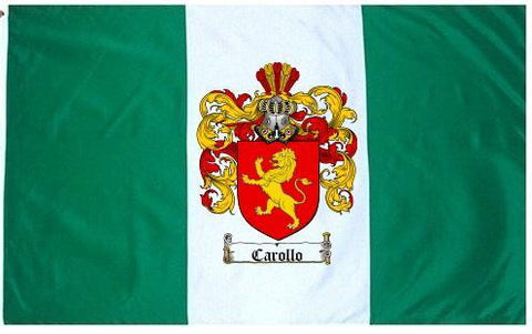 Carollo family crest coat of arms flag