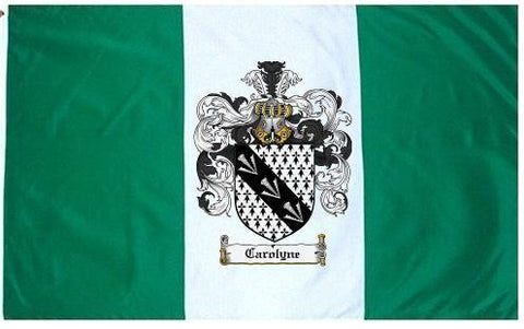 Carolyne family crest coat of arms flag
